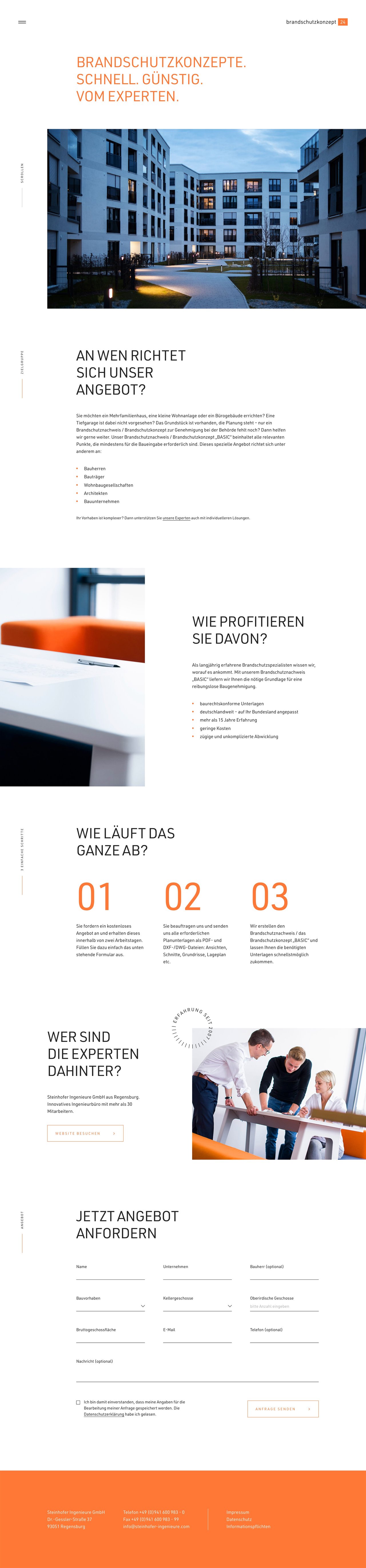 Brandschutzkonzept24 Website Screenshot