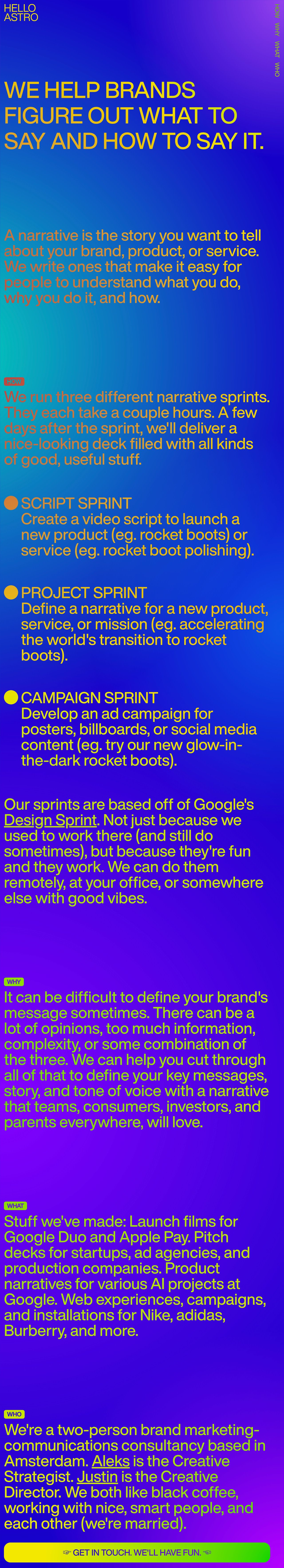 Hello Astro Website Screenshot