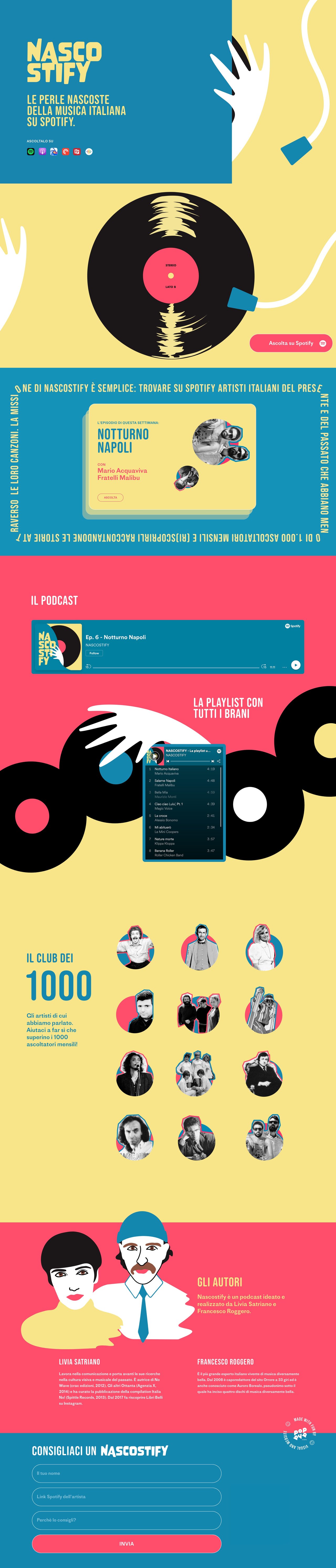 Nascostify Website Screenshot