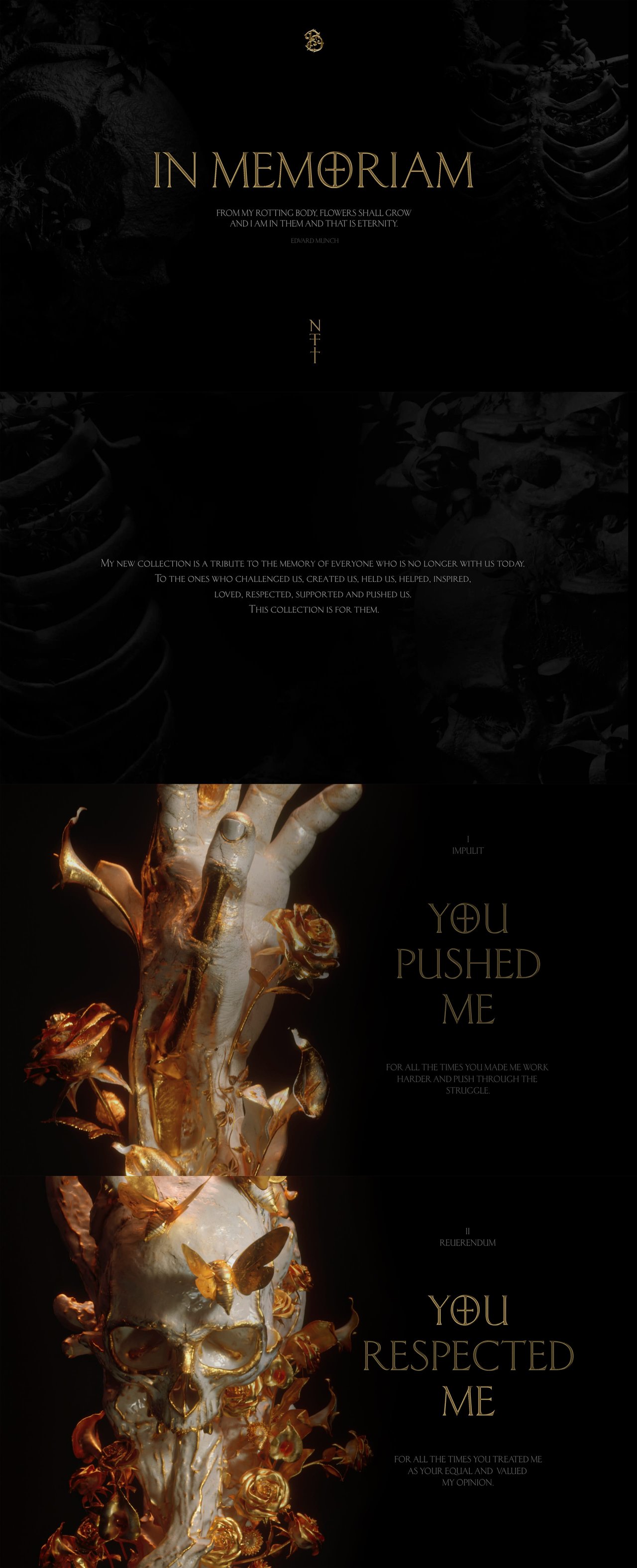 In Memoriam Website Screenshot