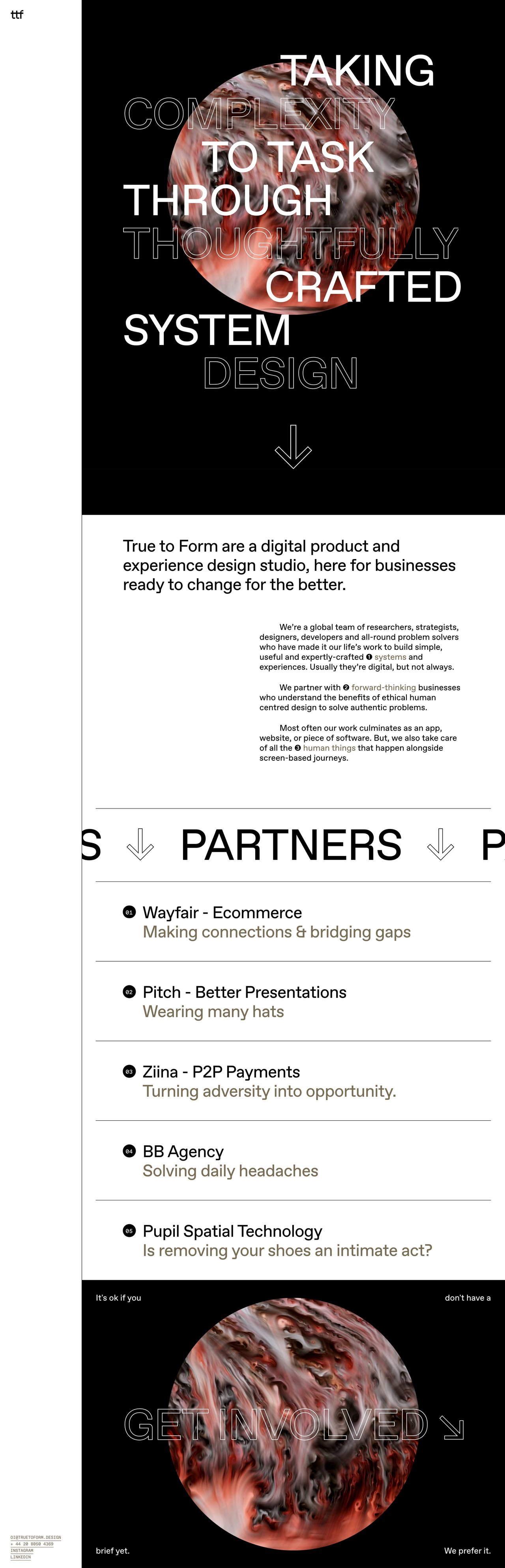 True to Form Website Screenshot