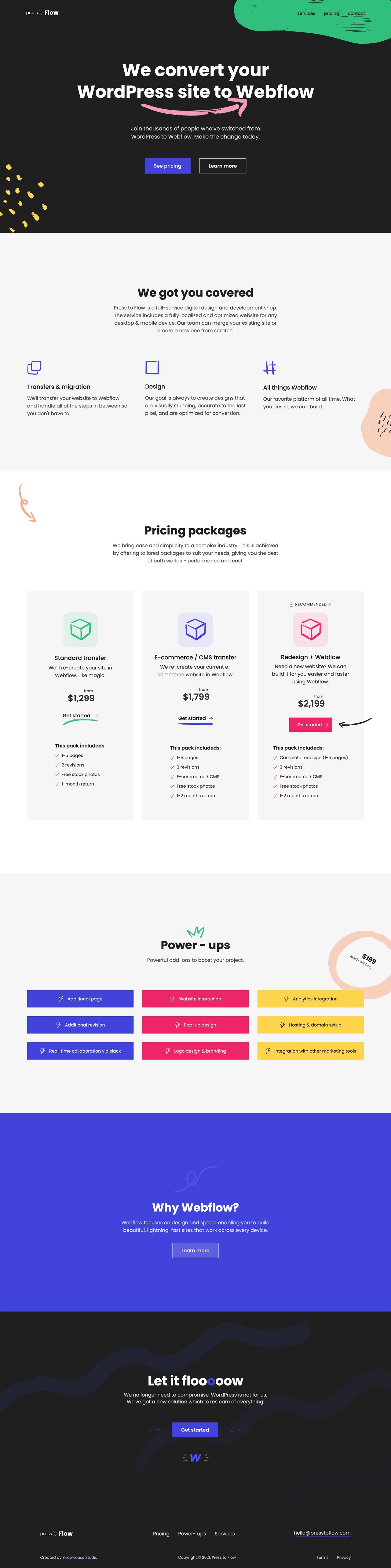 PressToFlow Website Screenshot