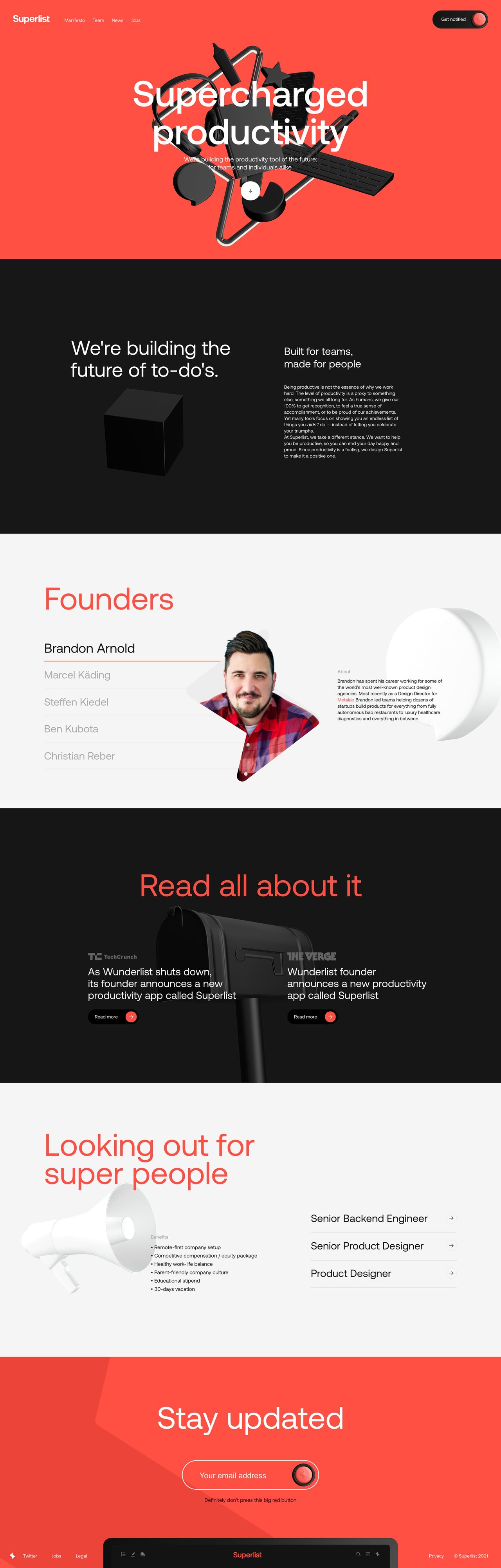 Superlist Website Screenshot