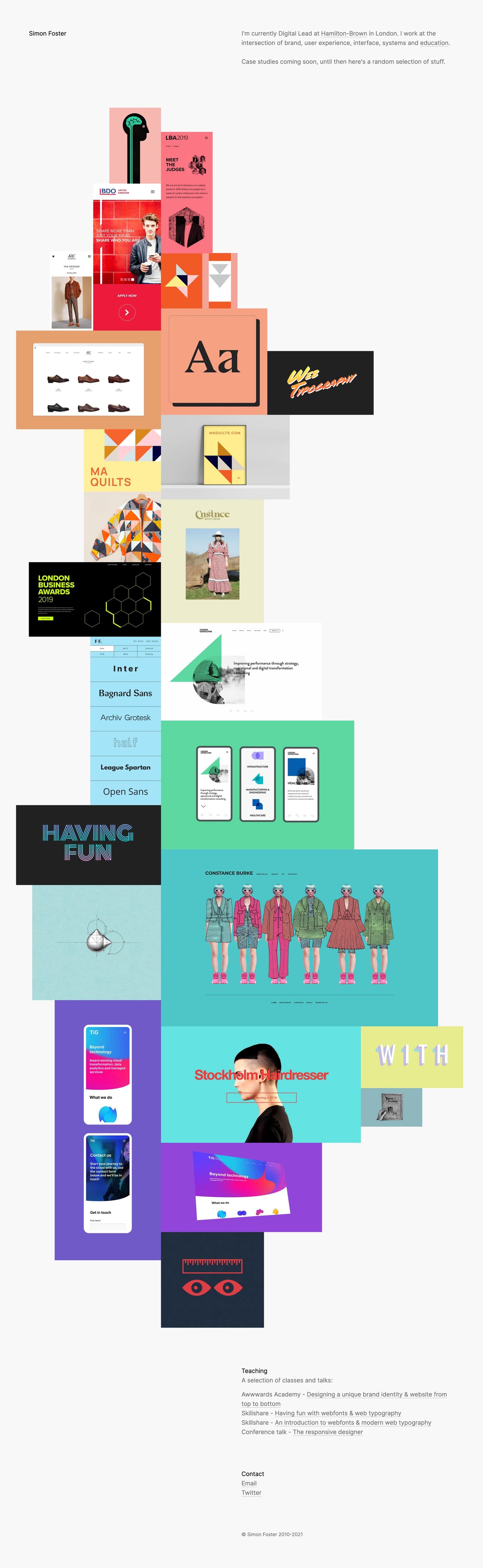 Simon Foster Website Screenshot