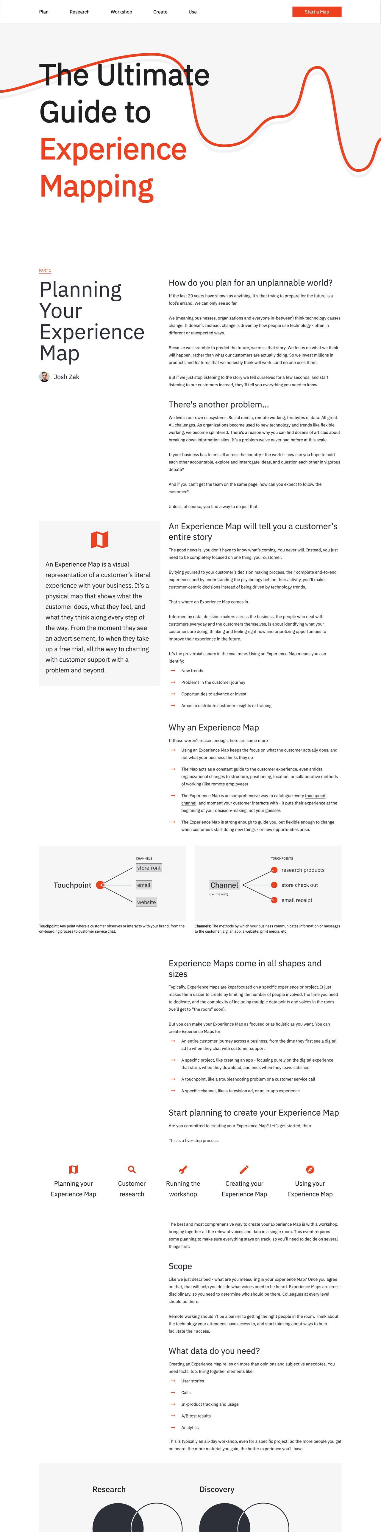 Experience Map Website Screenshot