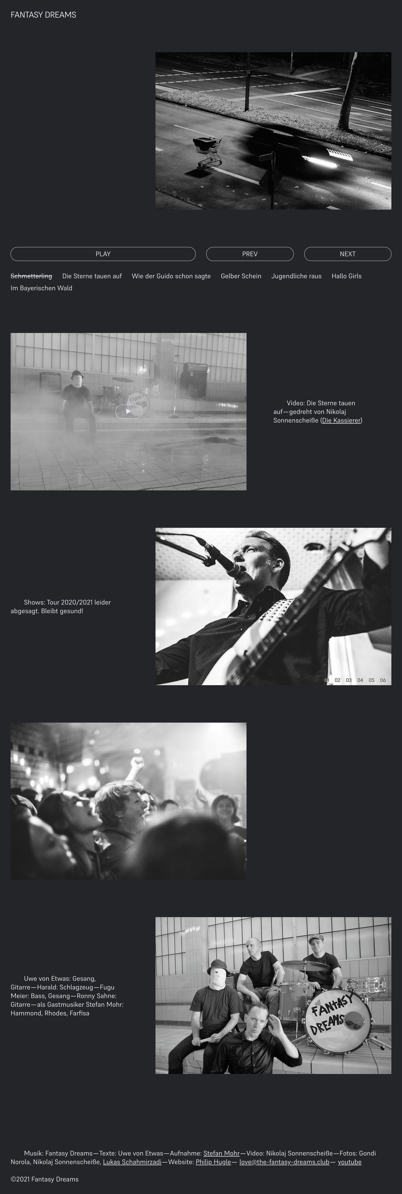 Fantasy Dreams Website Screenshot