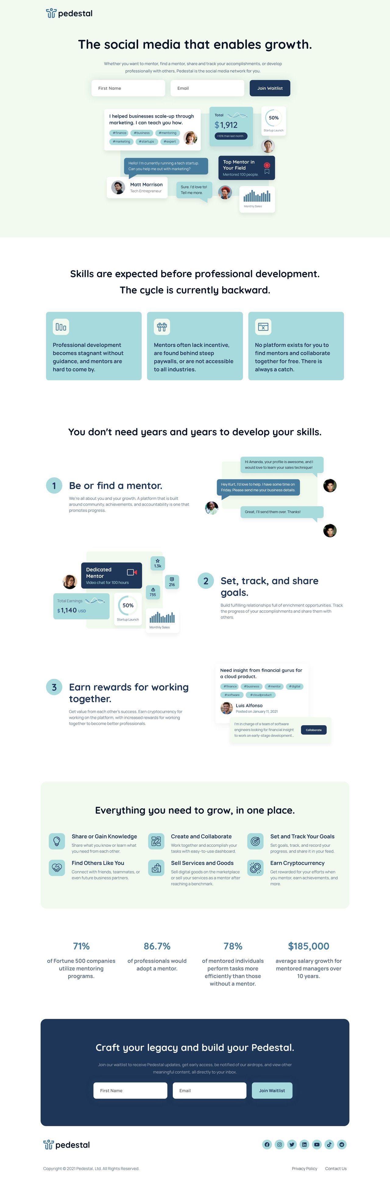 Pedestal Website Screenshot