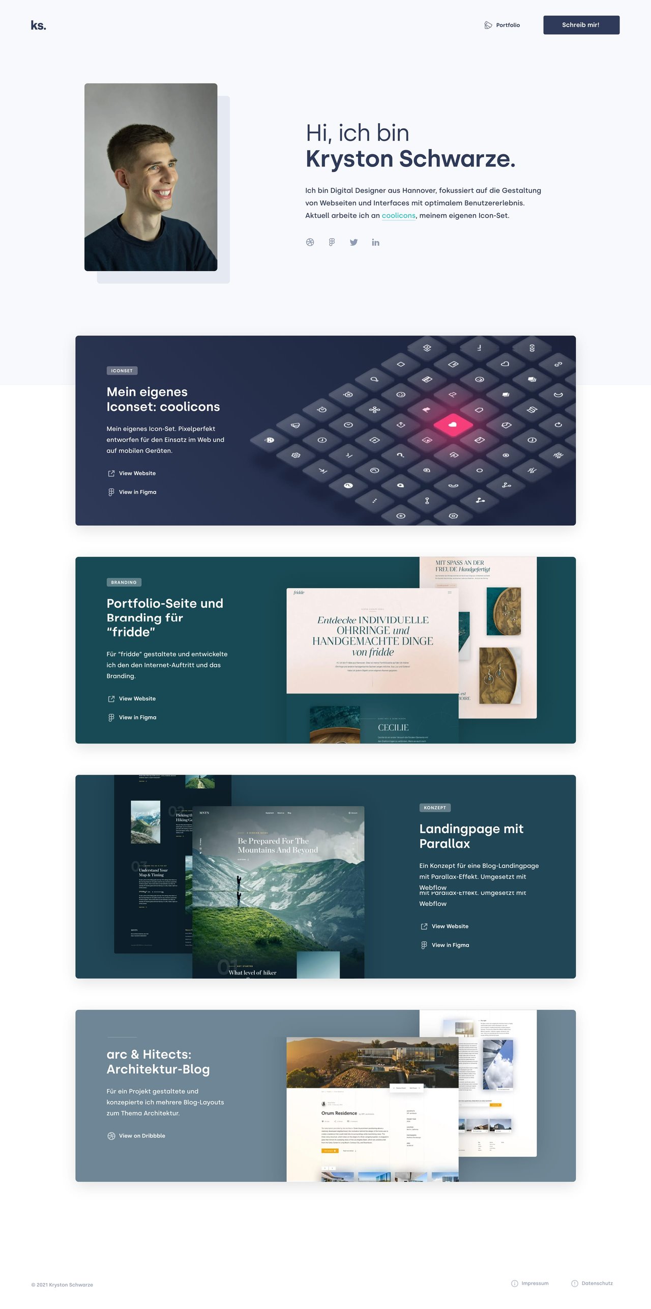 Kryston Schwarze Website Screenshot