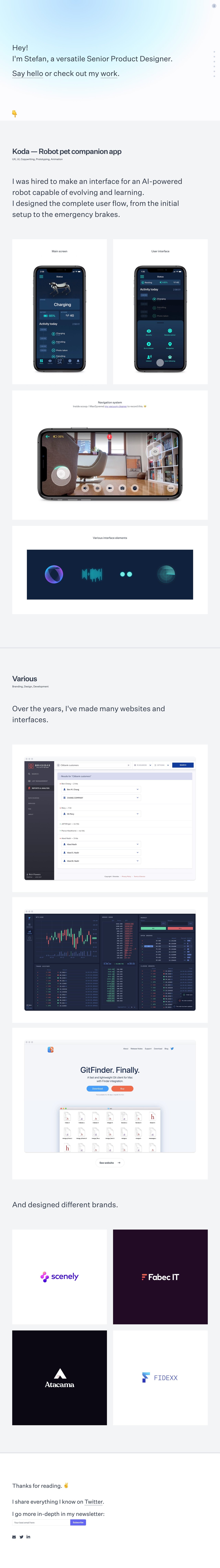 Stefan Trkulja Website Screenshot