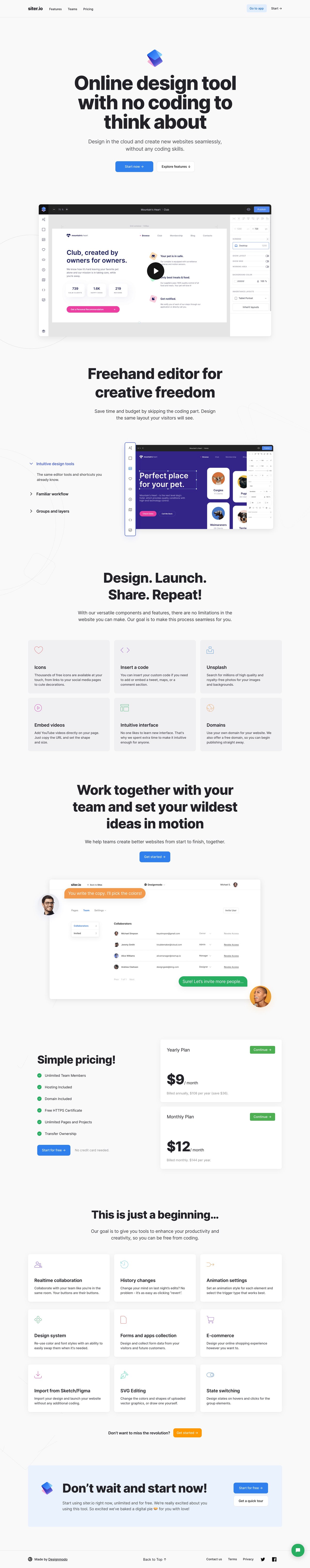 Designmodo Siter Website Screenshot