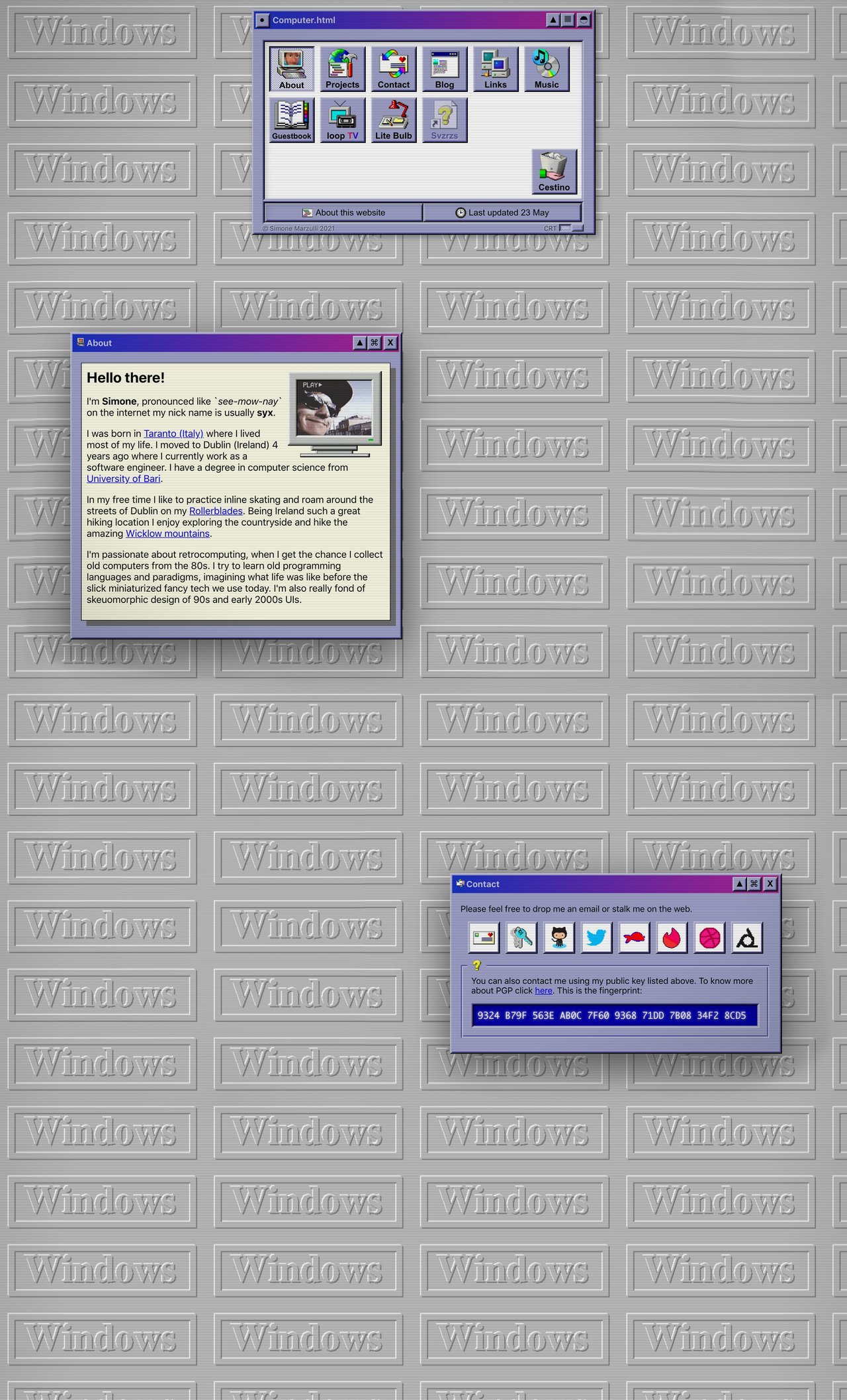 Simone’s Computer Website Screenshot