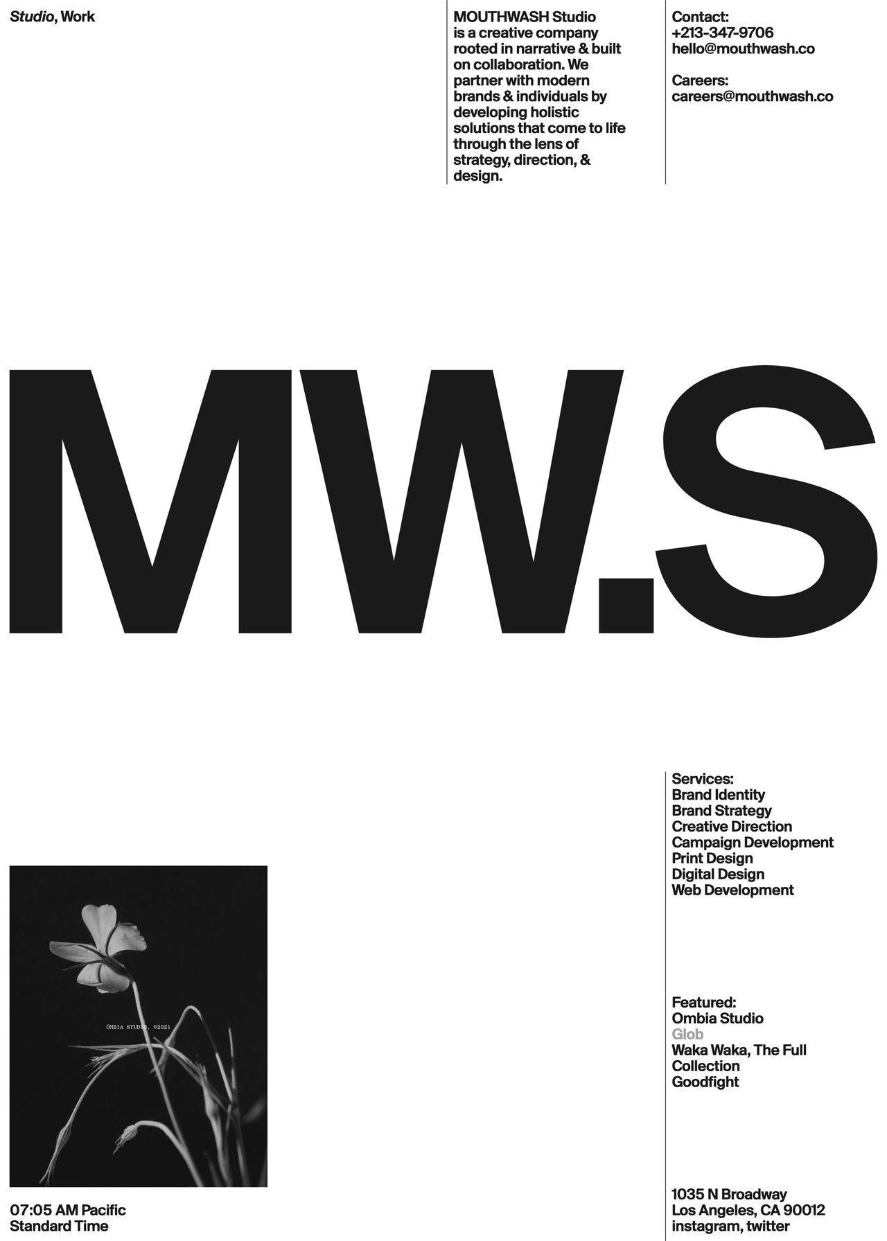 Mouthwash Studio Website Screenshot