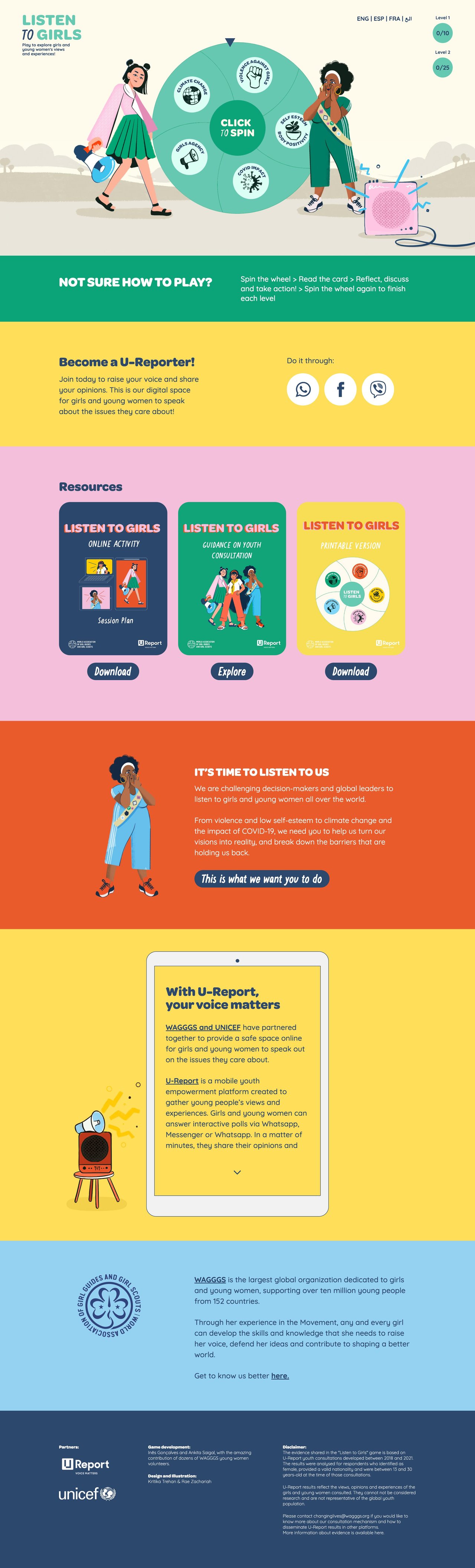 Listen to Girls Website Screenshot