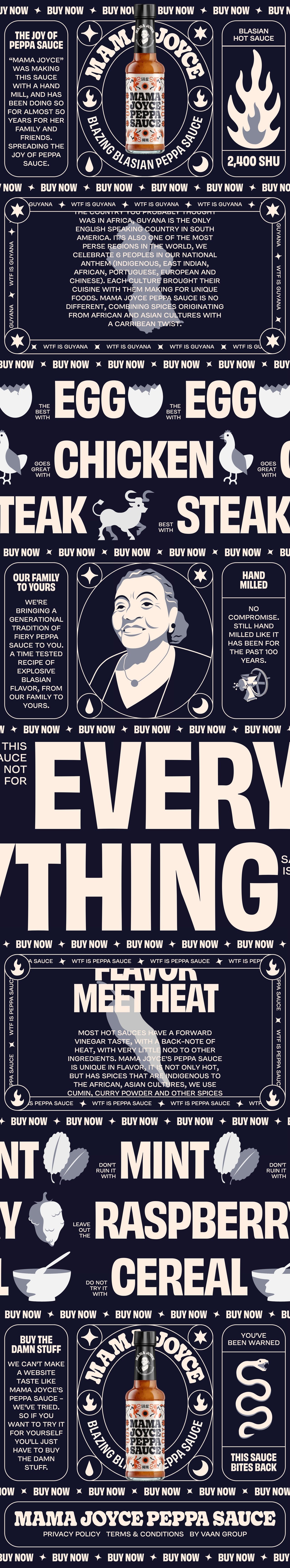 Mama Joyce Peppa Sauce Website Screenshot