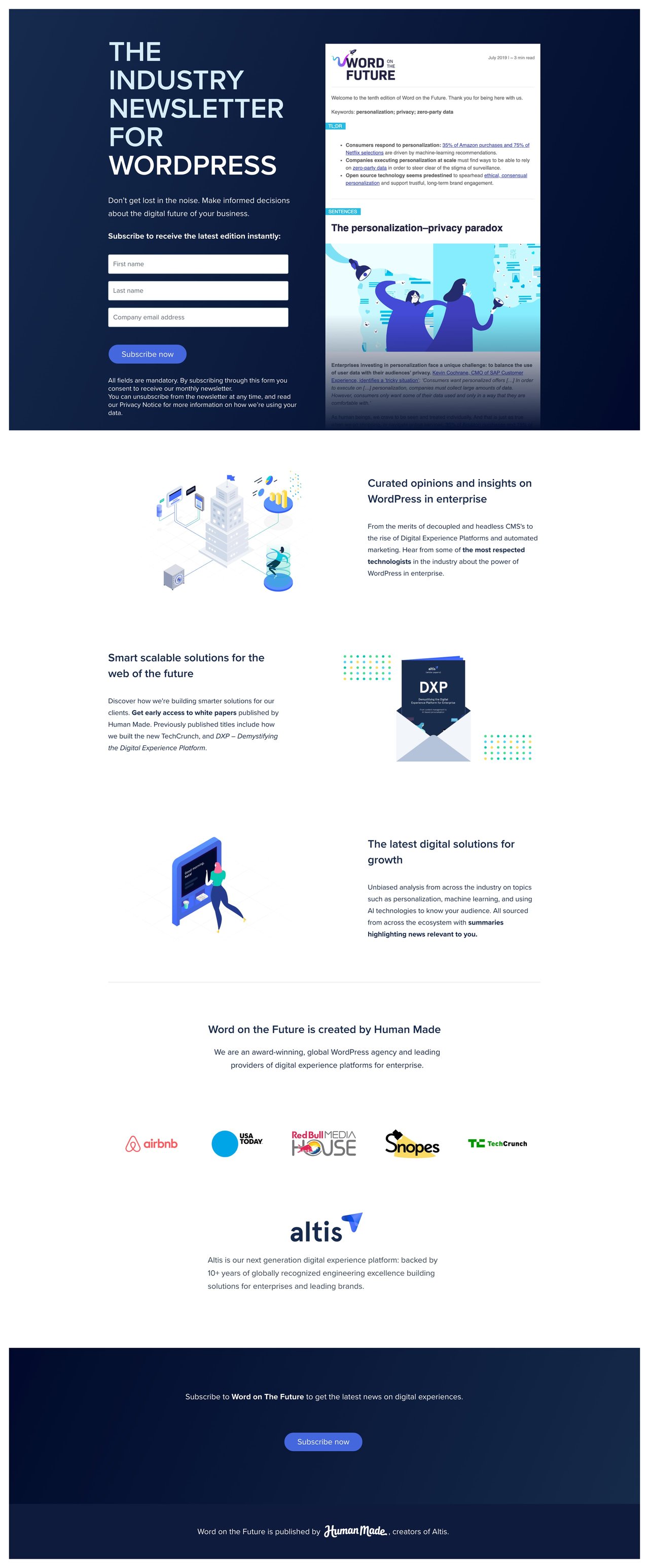 Word on the Future Website Screenshot