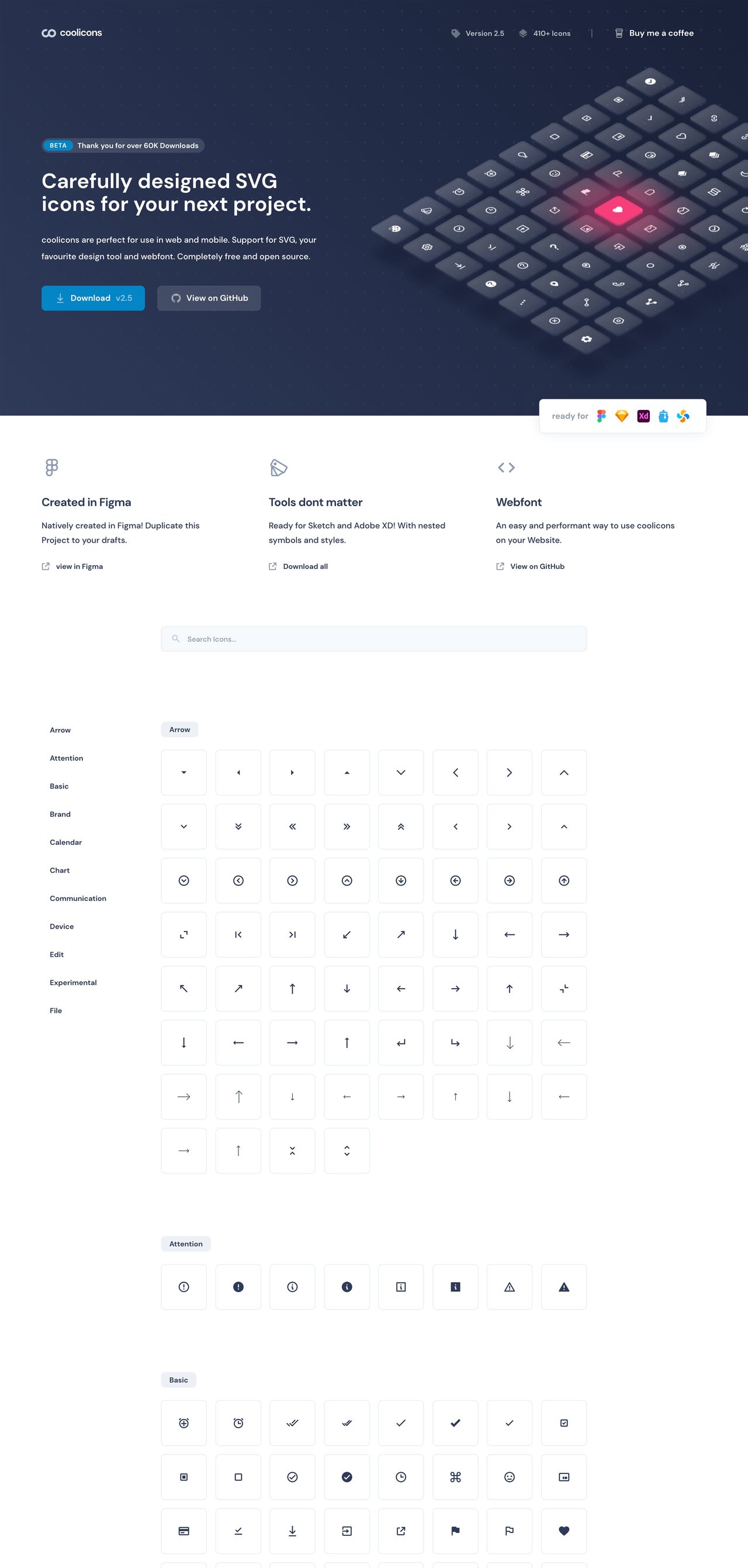 coolicons Website Screenshot