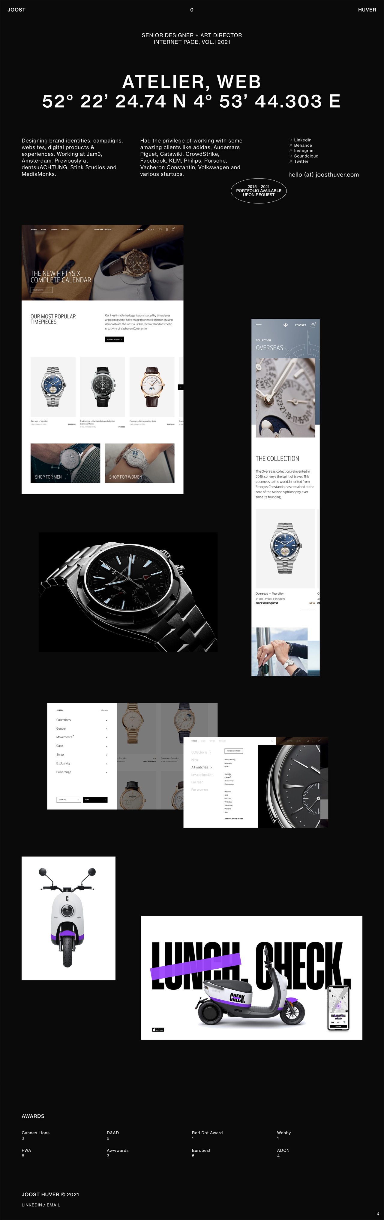 Joost Huver Website Screenshot