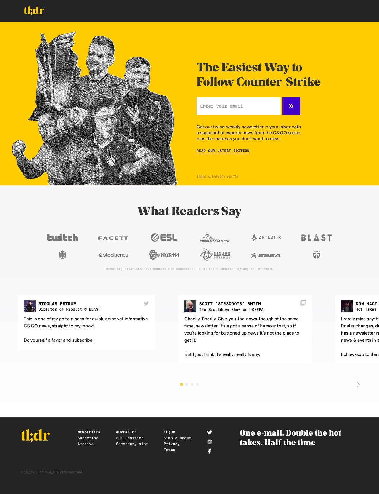 tl;dr Website Screenshot