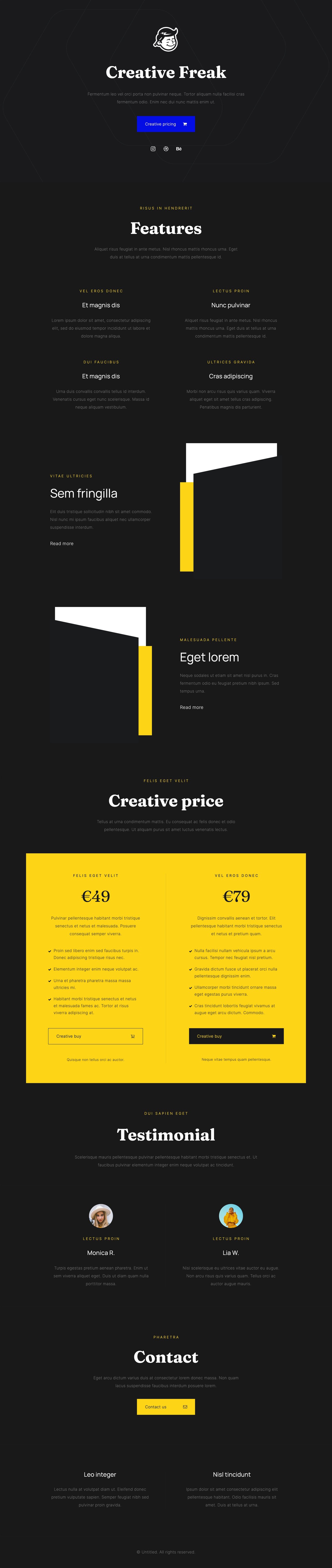 Creative Freak Website Screenshot