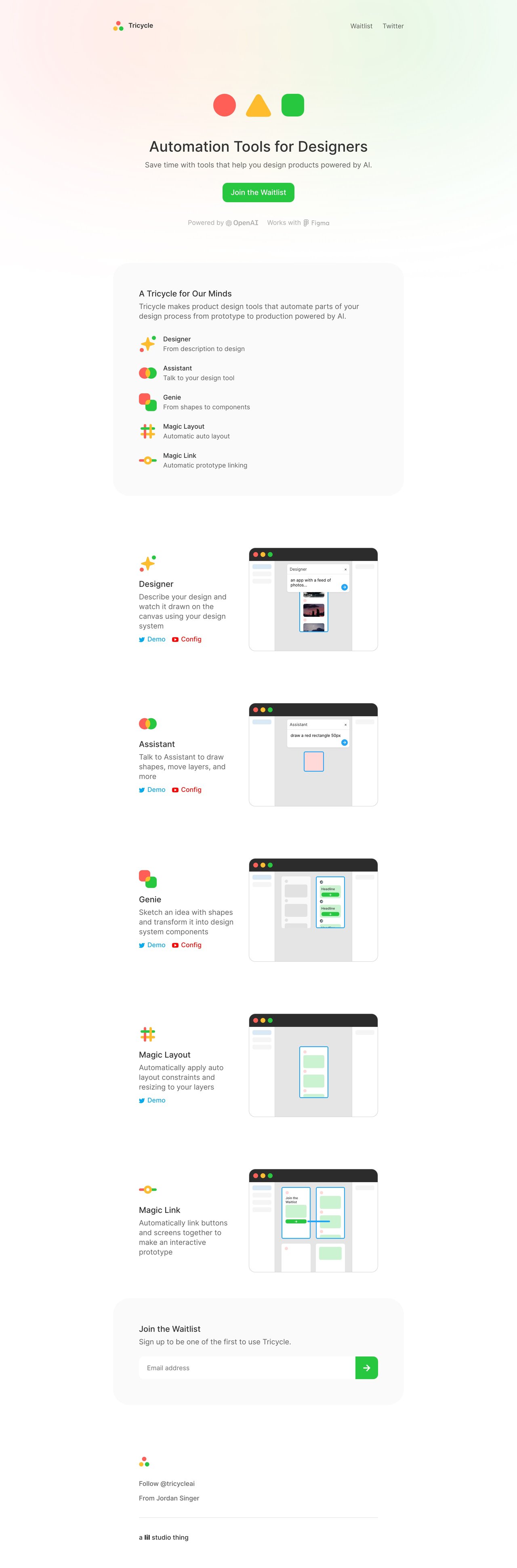 Tricycle Website Screenshot