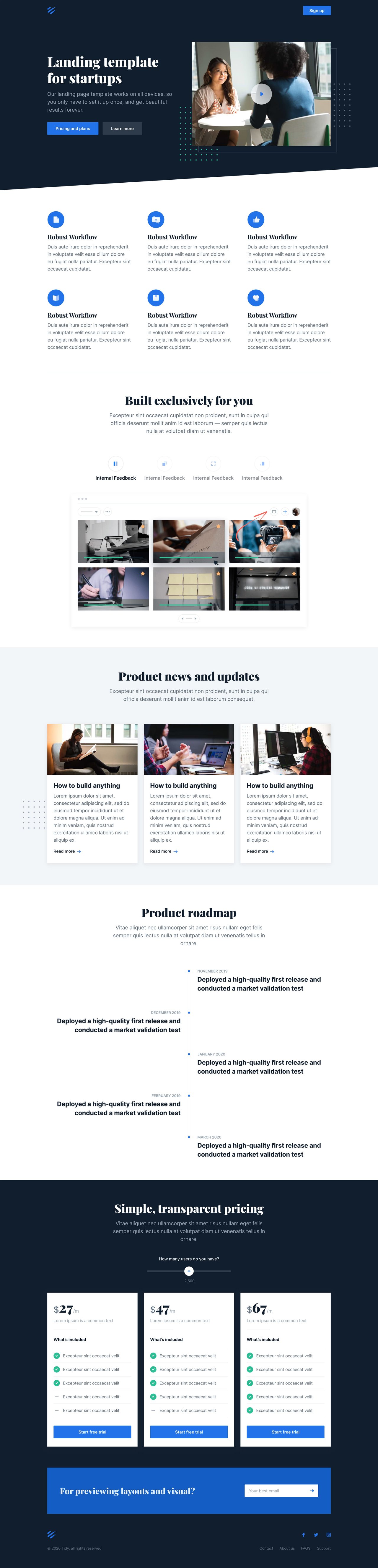 Tidy Website Screenshot