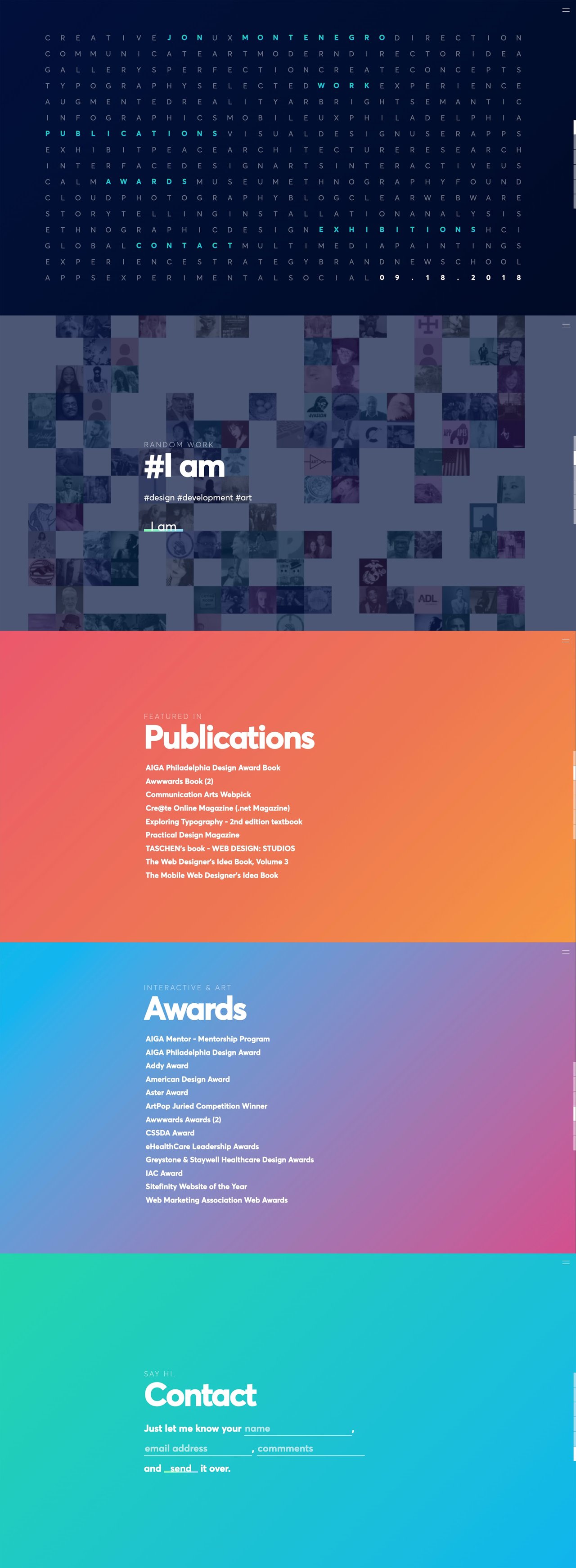 Jon Montenegro Website Screenshot