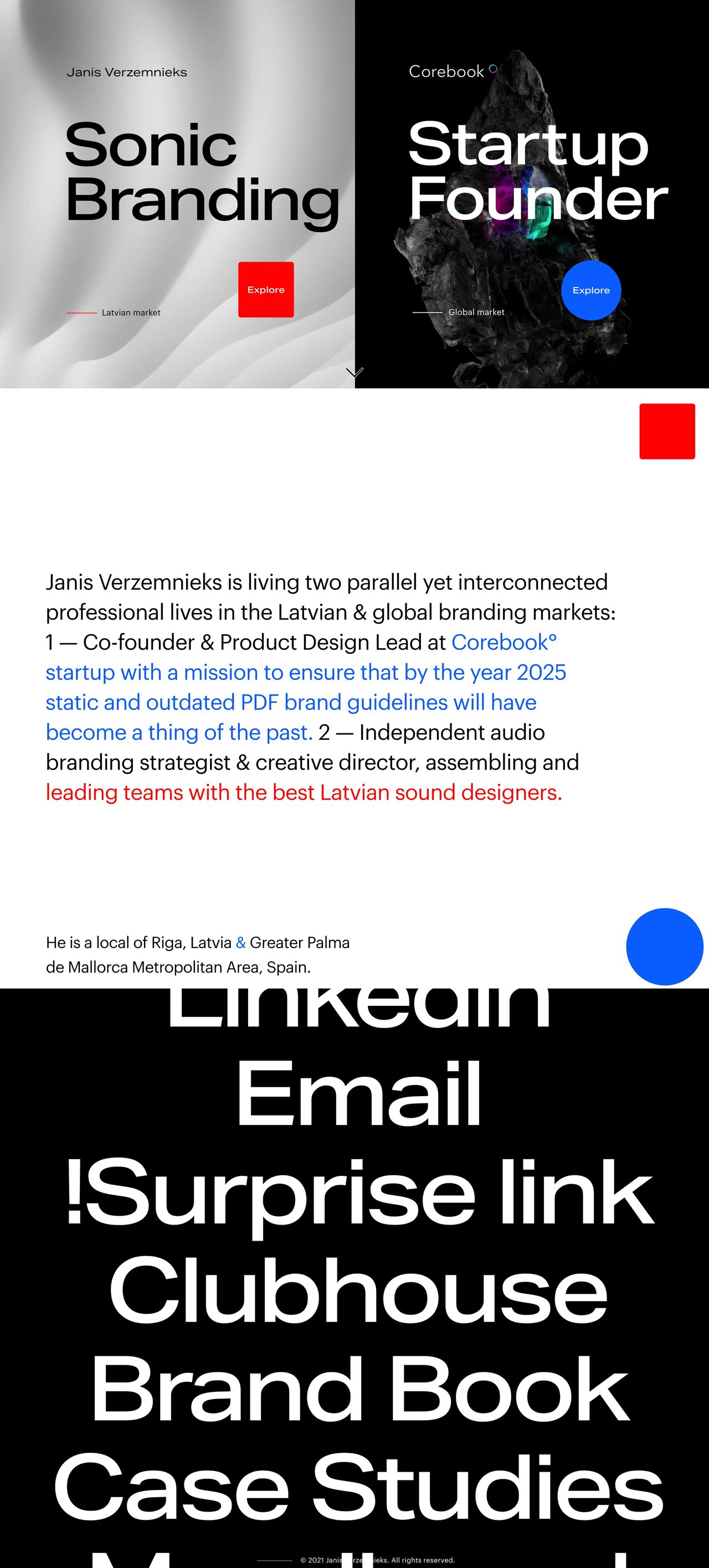 Janis Verzemnieks Website Screenshot