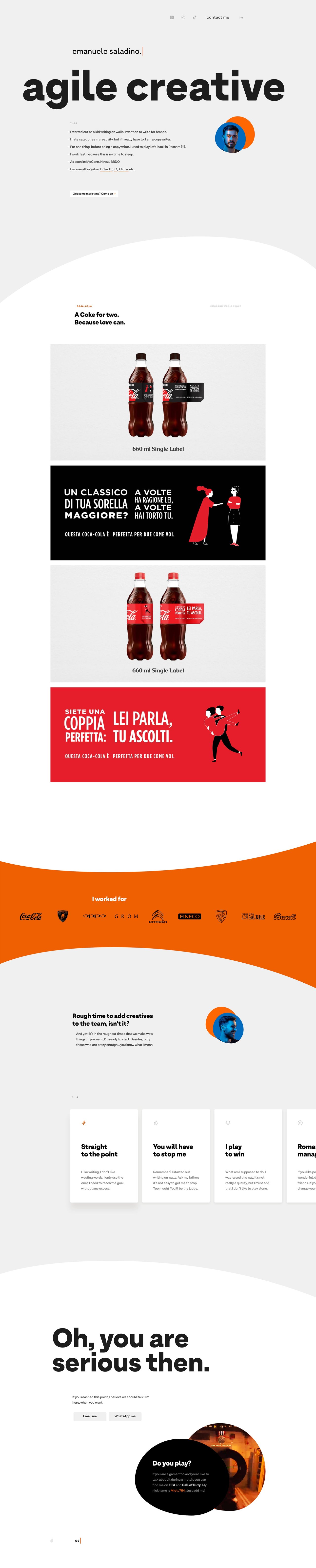 Emanuele Saladino Website Screenshot