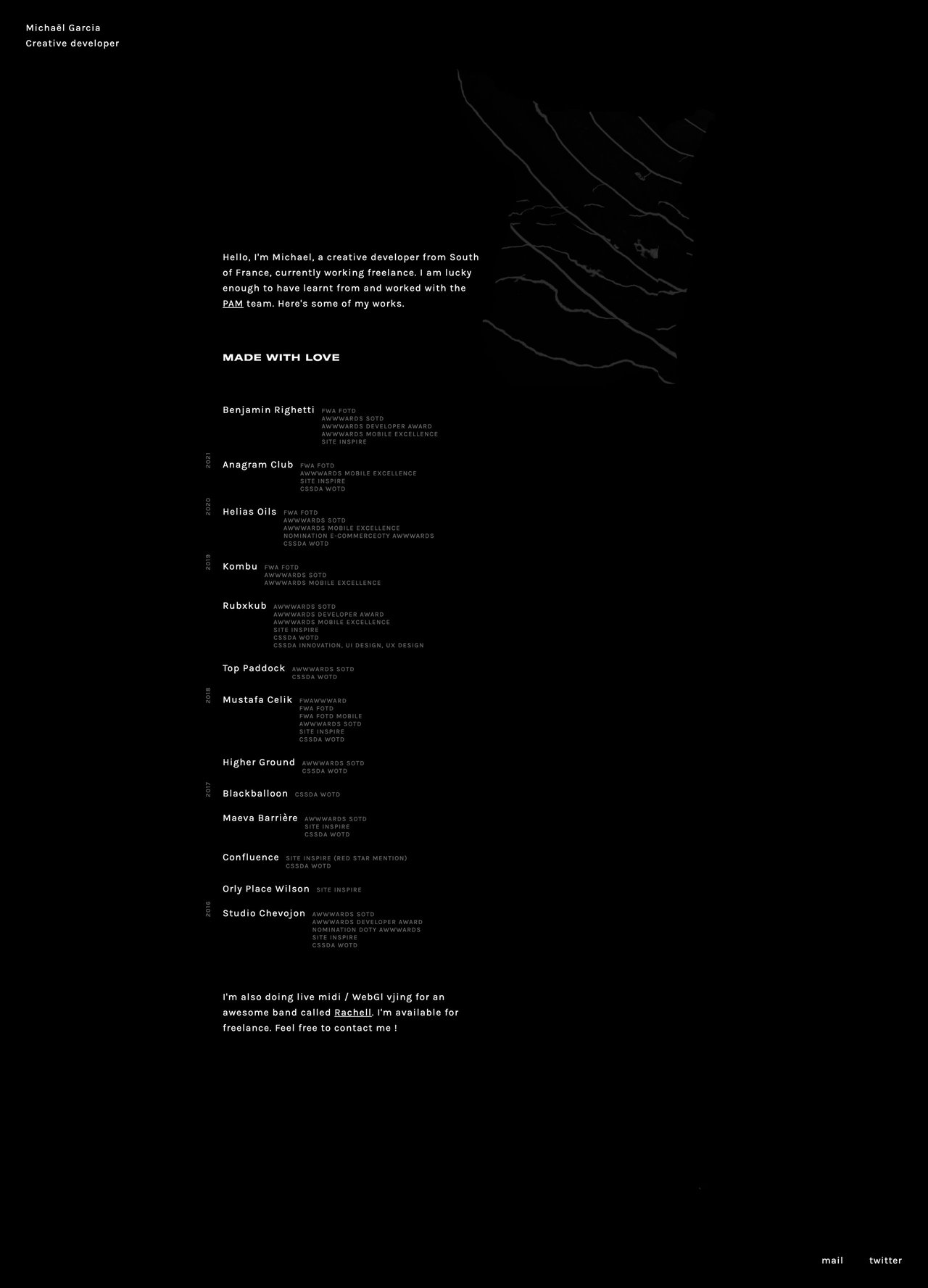 Michaël Garcia Website Screenshot