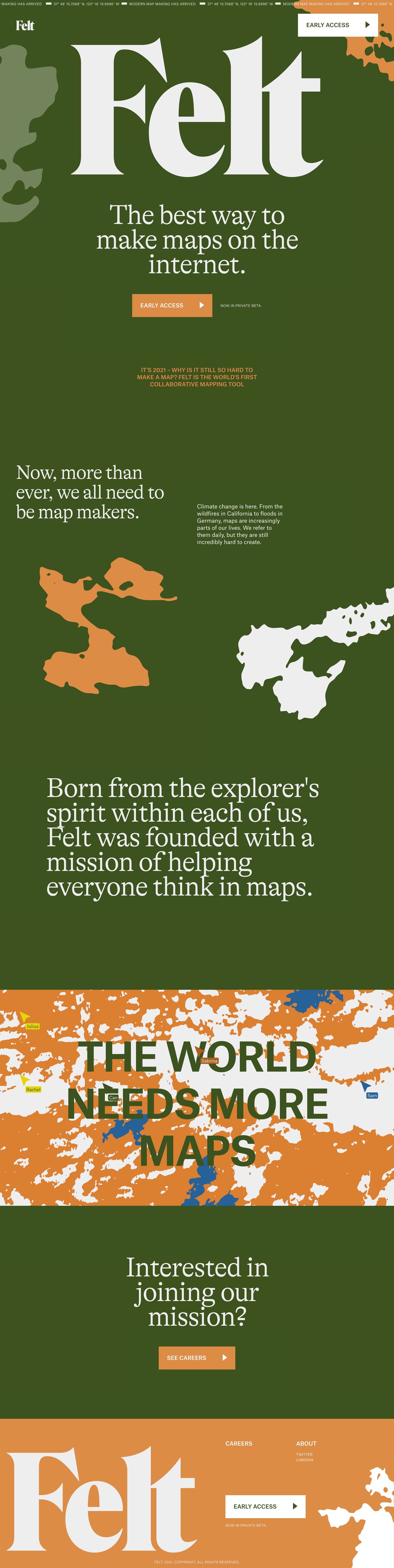 Felt Website Screenshot