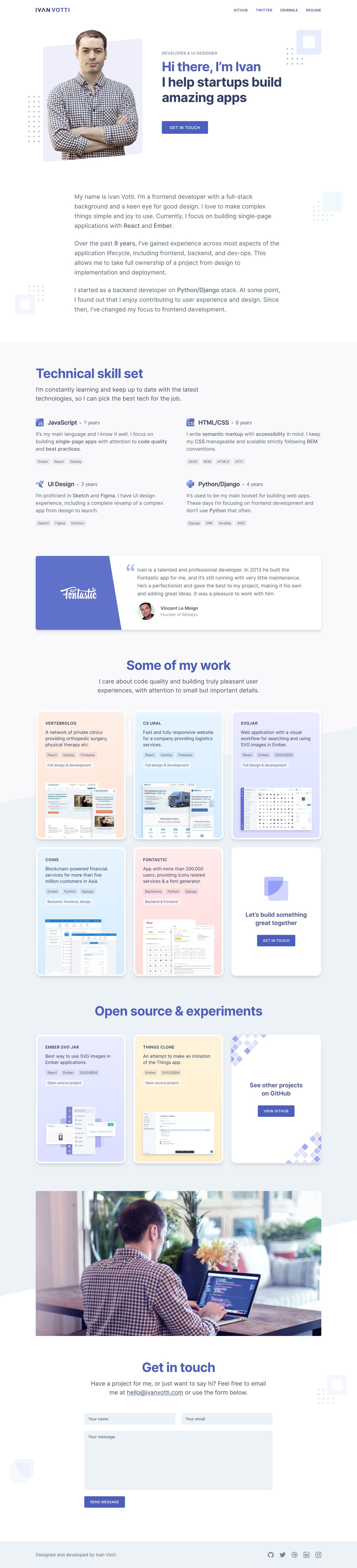 Ivan Votti Website Screenshot
