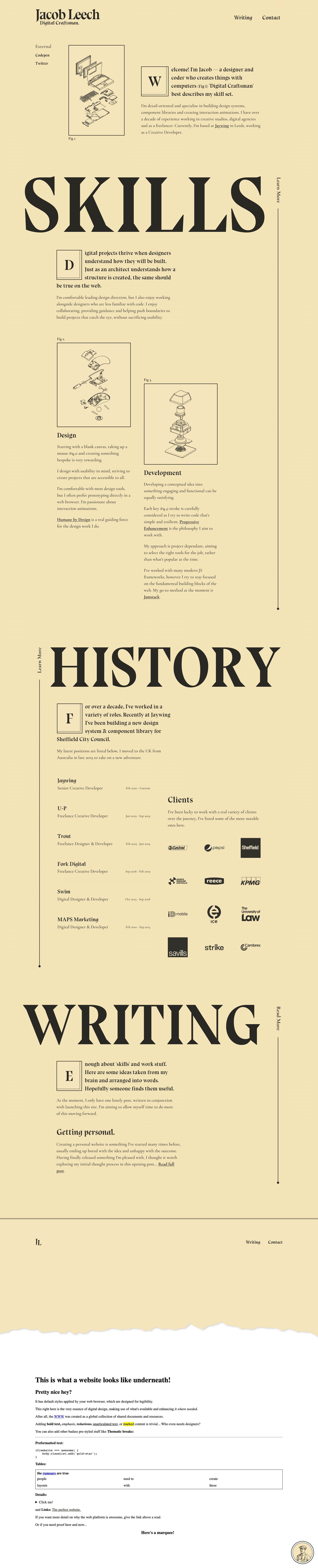 Jacob Leech Website Screenshot