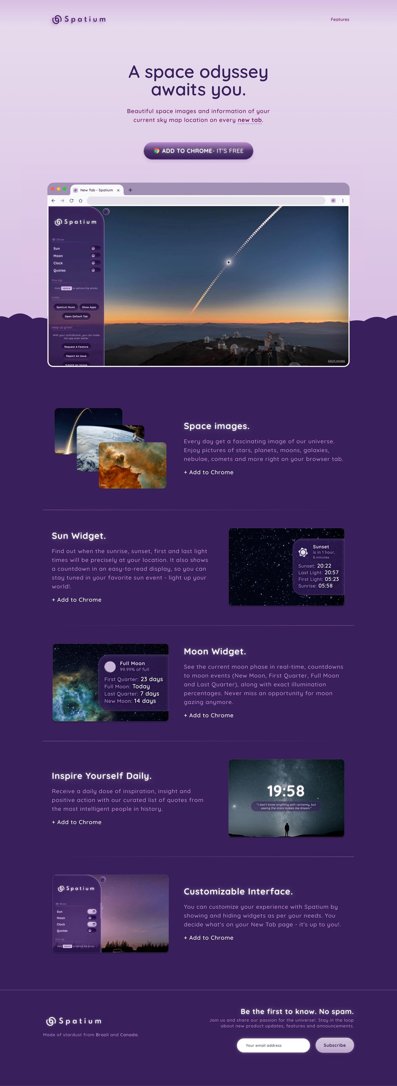 Spatium Website Screenshot