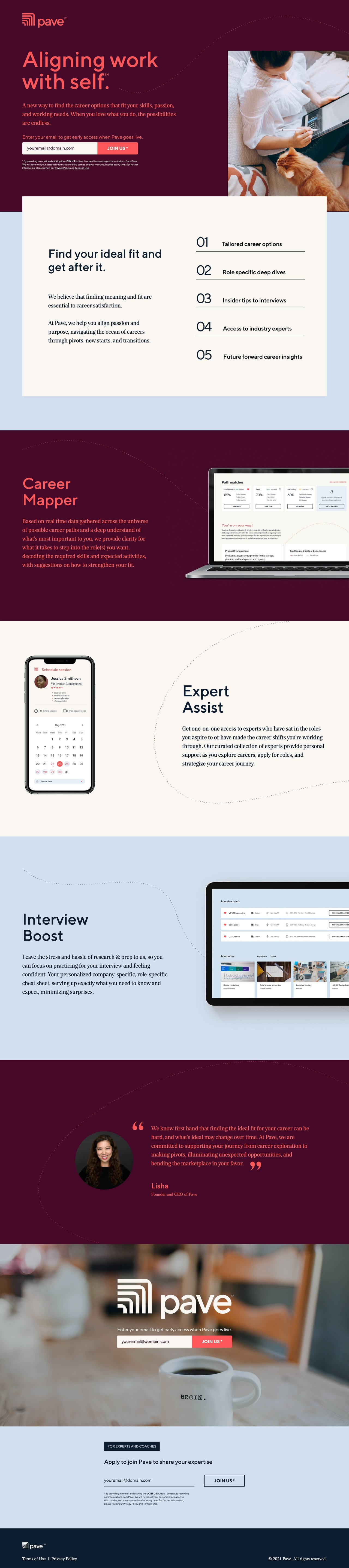 Pave Website Screenshot