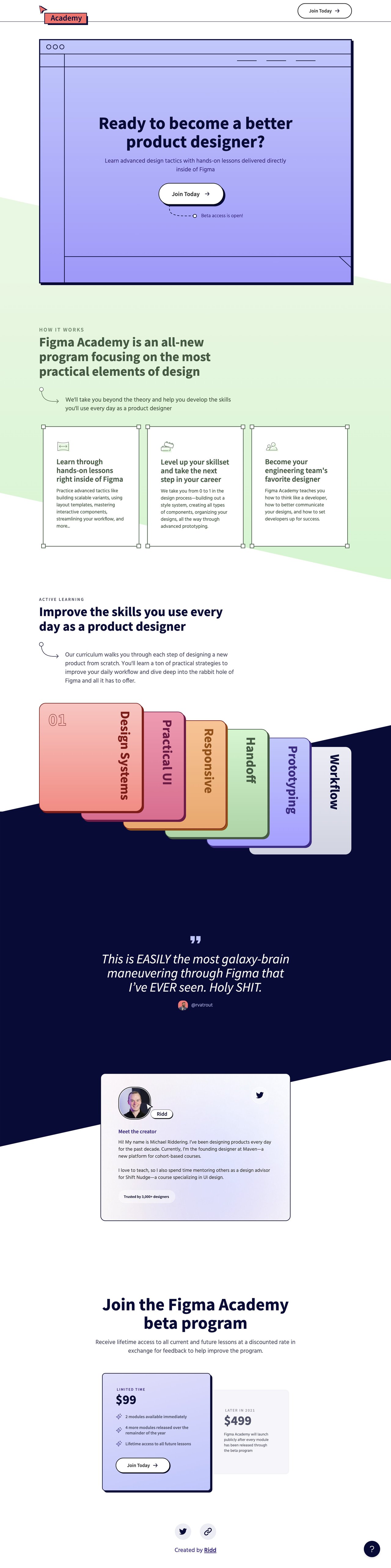 Figma Academy Website Screenshot