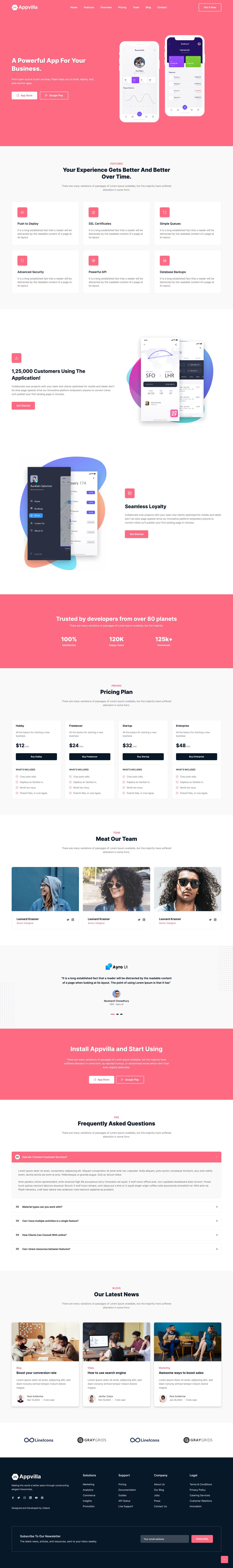 Appvilla Website Screenshot