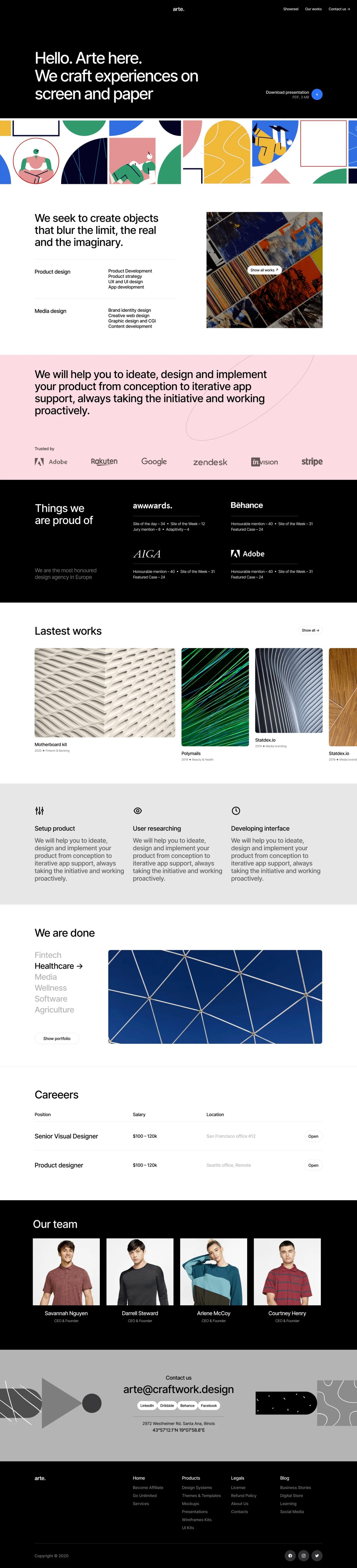 Arte Website Screenshot