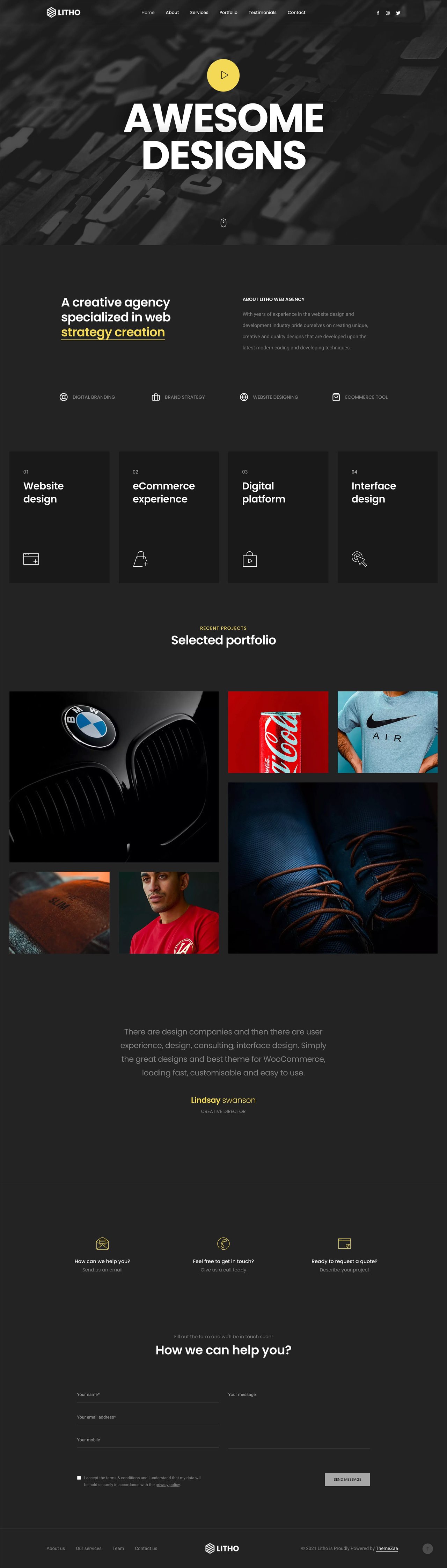 Litho Website Screenshot