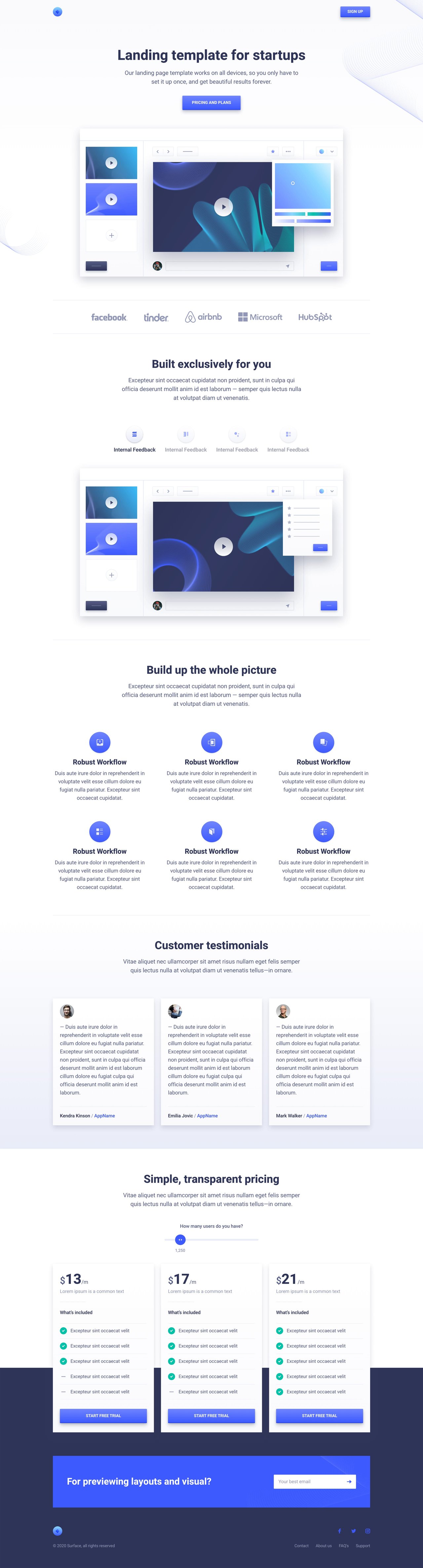 Surface Website Screenshot
