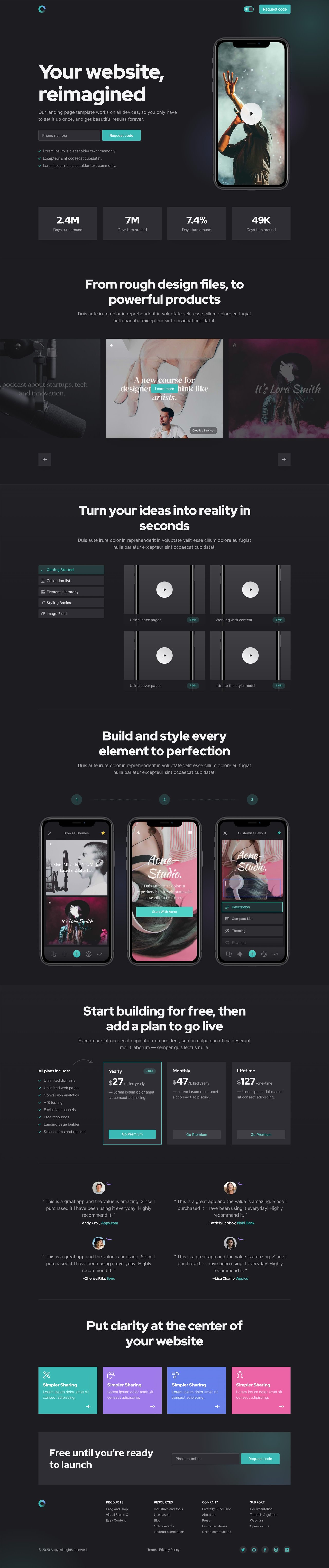 Appy Website Screenshot