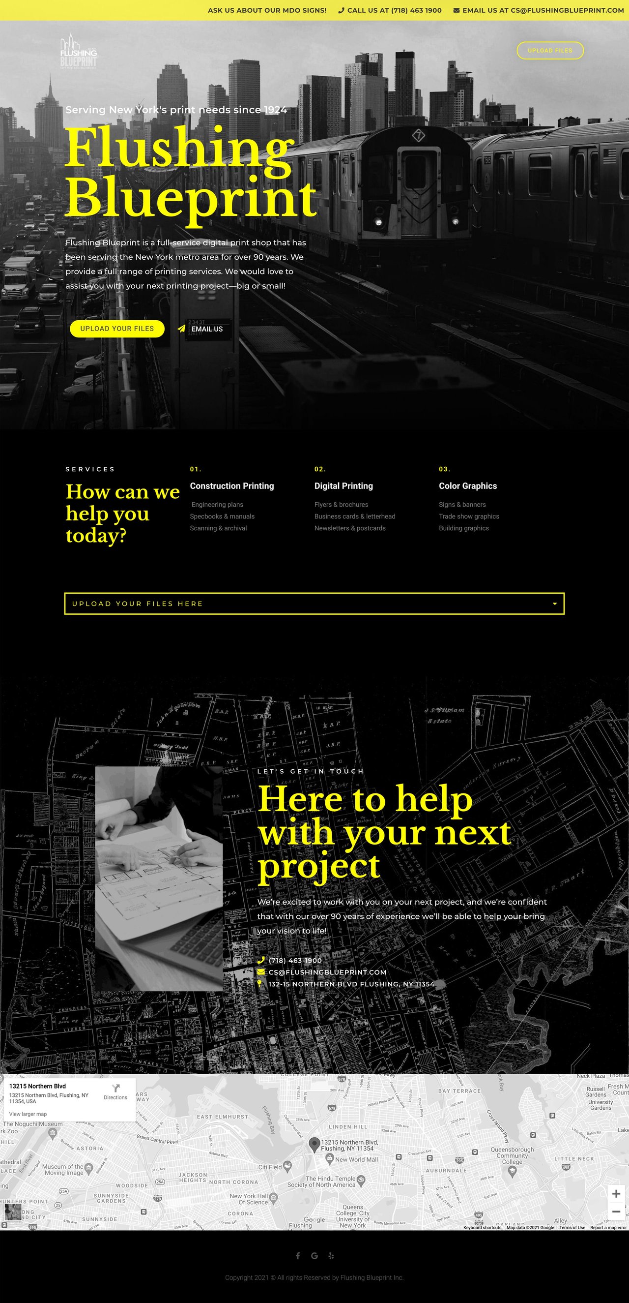 Flushing Blueprint Website Screenshot