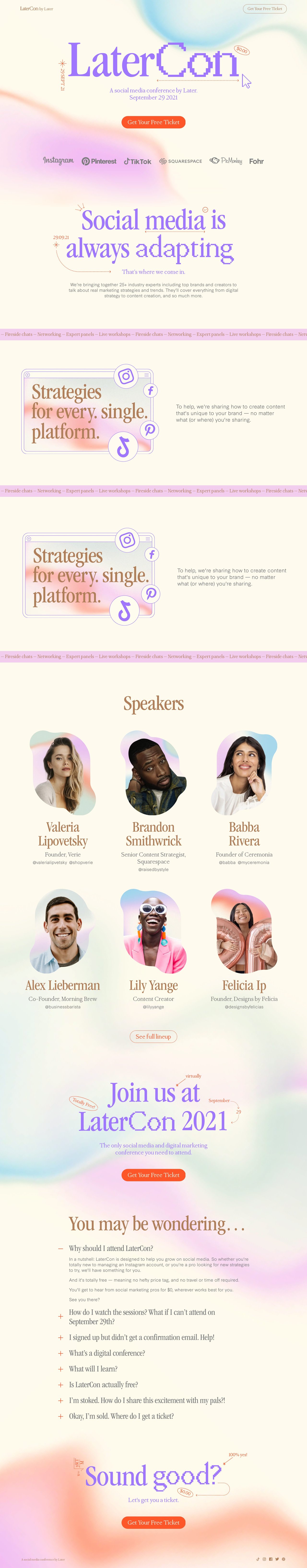 Latercon Website Screenshot