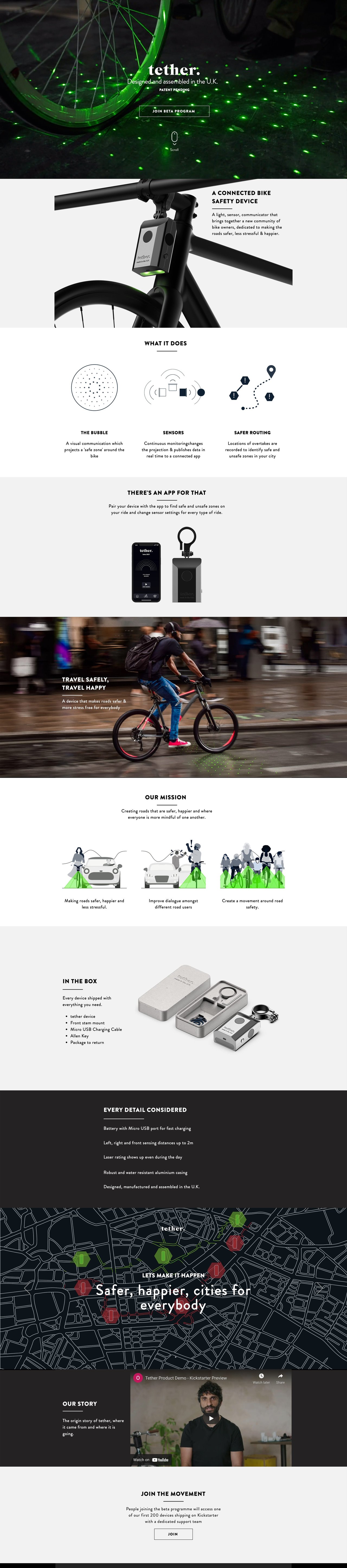 Tether Website Screenshot