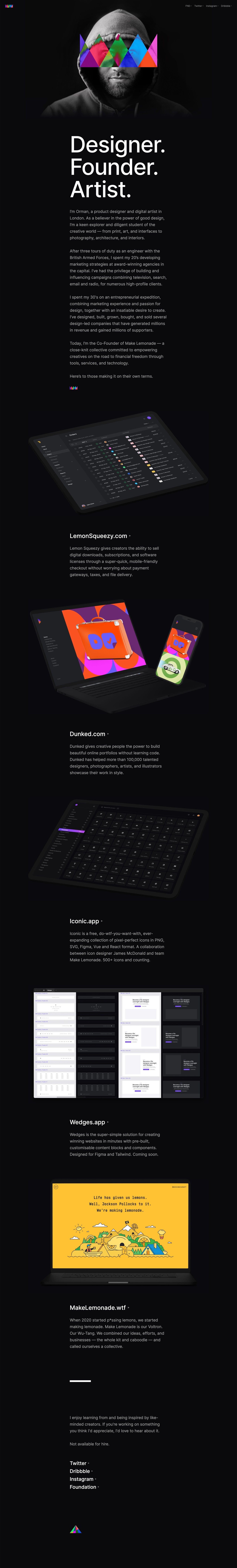 Orman Clark Website Screenshot