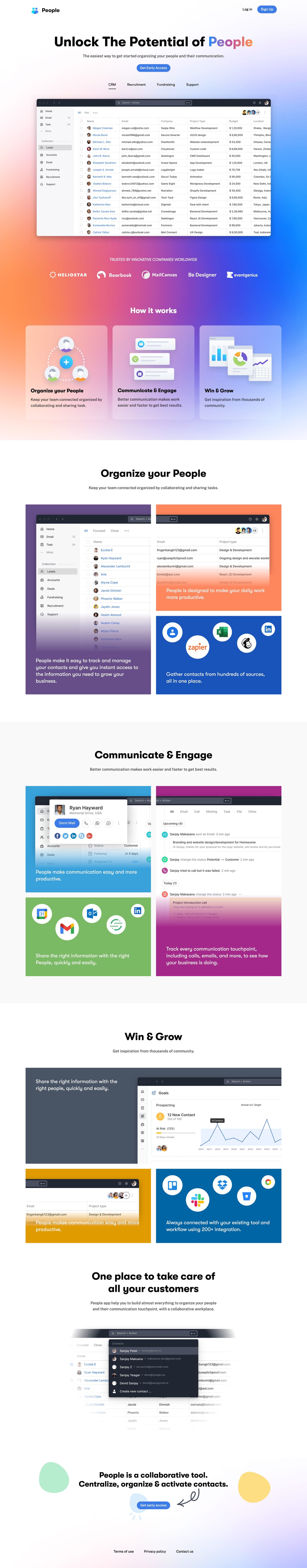 People App Website Screenshot