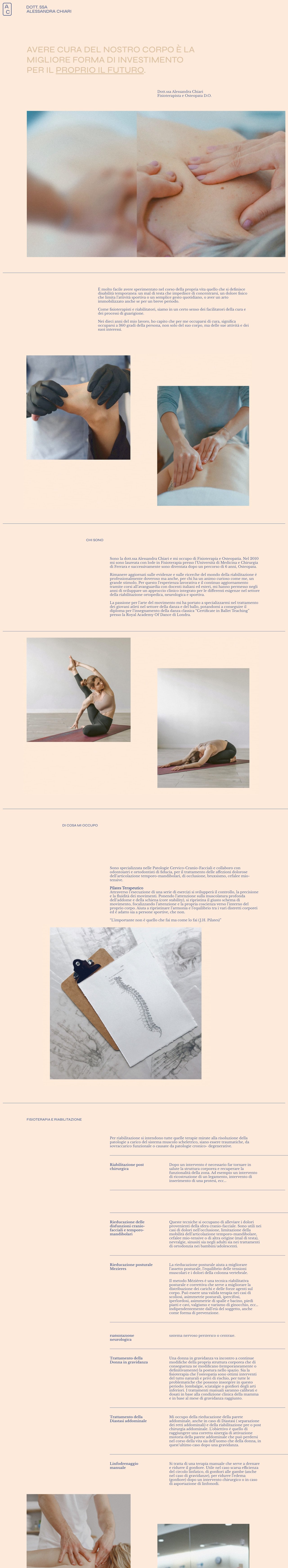 Alessandra Chiari Website Screenshot