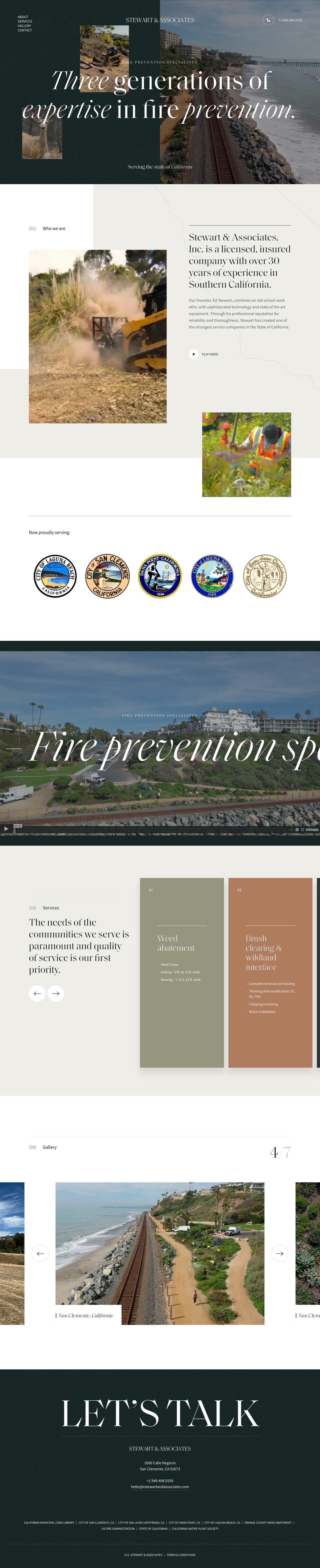 E. Stewart & Associates Website Screenshot