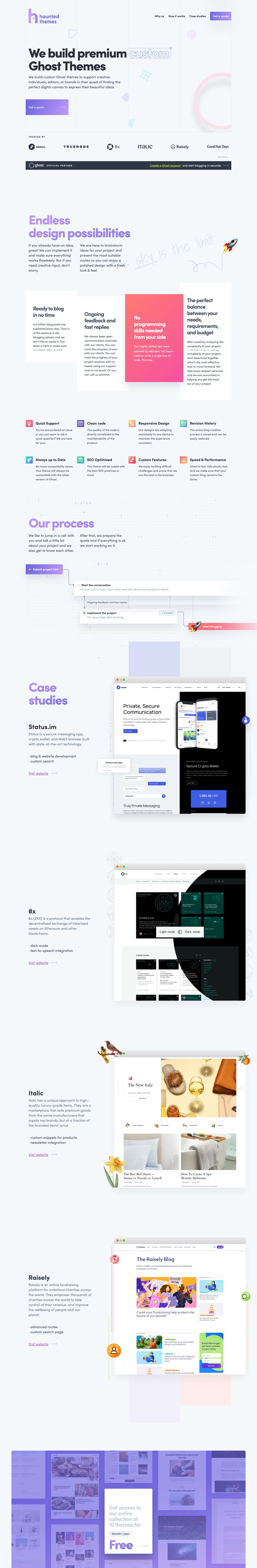 Haunted Themes Website Screenshot