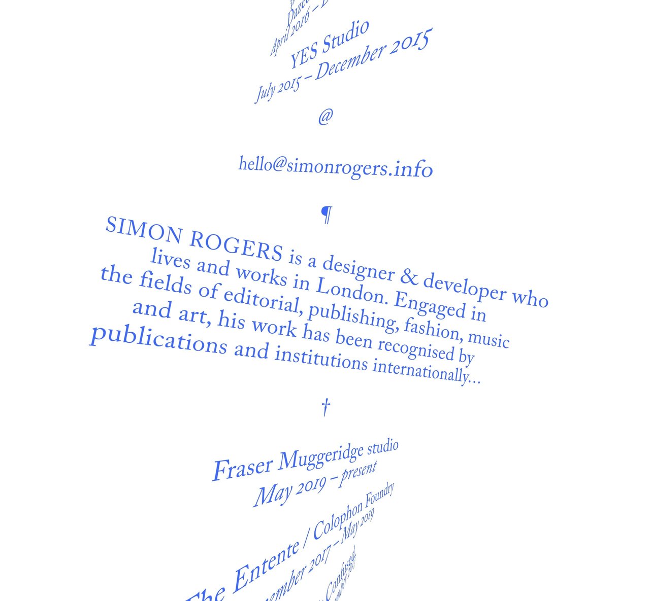 Simon Rogers Website Screenshot