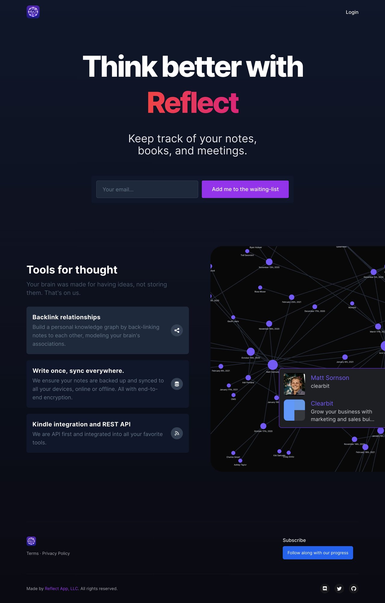 Reflect Website Screenshot